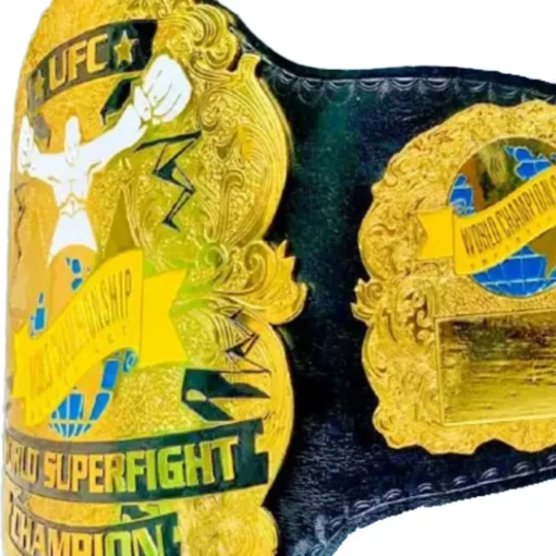 Old UFC MMA Ultimate World SUPERFIGHT Wrestling Championship Belt (1)