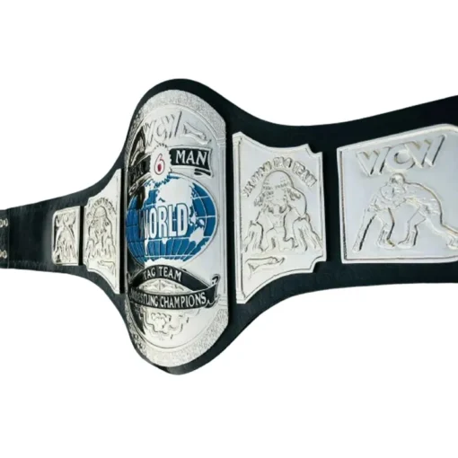 SIX MAN WORLD TAG TEAM WCW WRESTLING CHAMPION BELT (5)