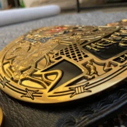 Stone Cold Smoking Skull Championship Customized Title Belt center plate