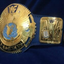 Alternative view of WWF BIG EAGLE ATTITUDE ERA 24K GOLD Championship Title Belt