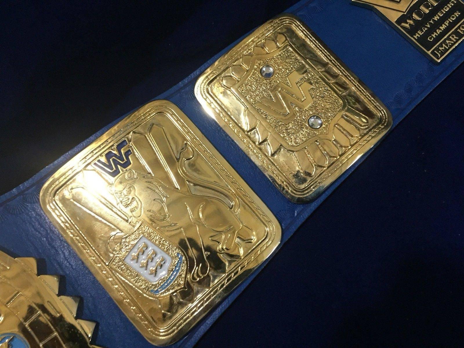 WWF BIG EAGLE ATTITUDE ERA 24K GOLD Championship Title Belt - Image 6