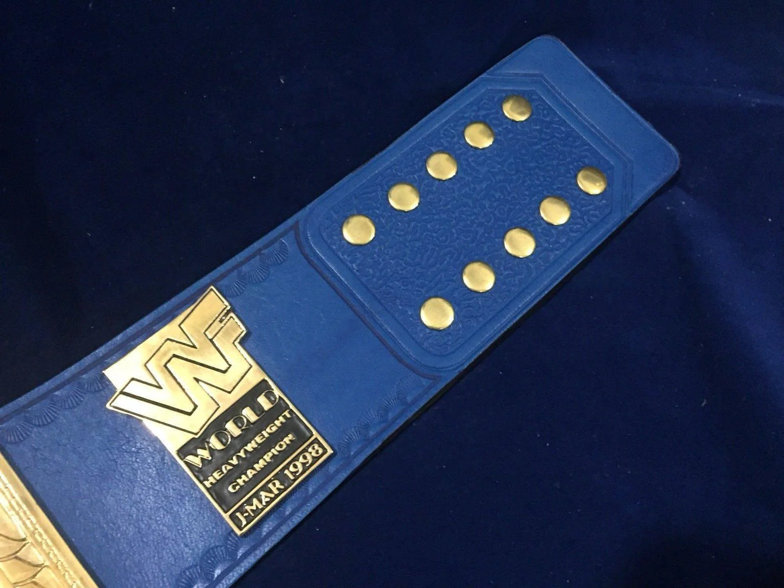 WWF BIG EAGLE ATTITUDE ERA 24K GOLD Championship Title Belt - Image 7