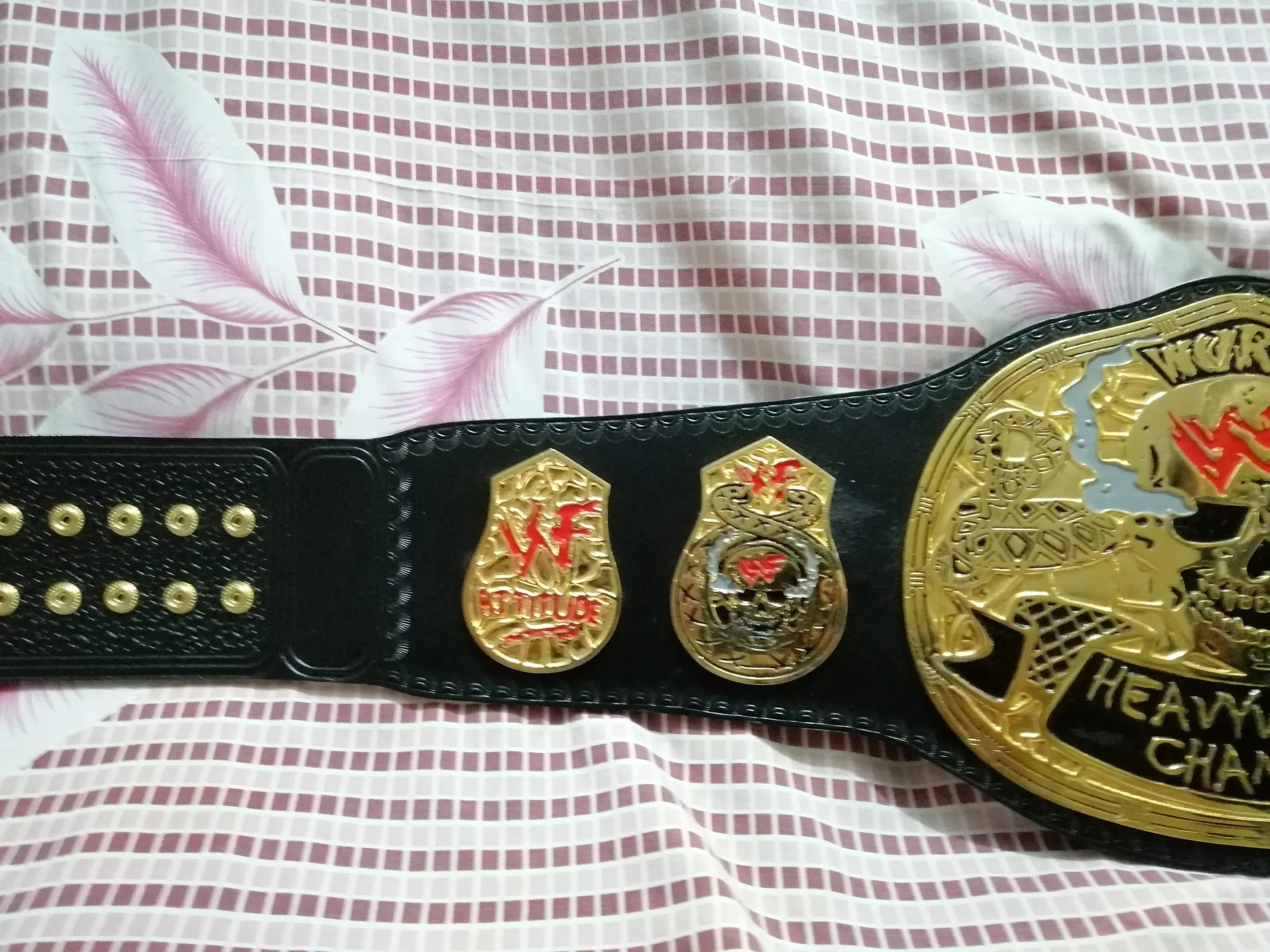WWF STONE COLD SMOKING SKULL 24K GOLD Championship Belt - Image 2