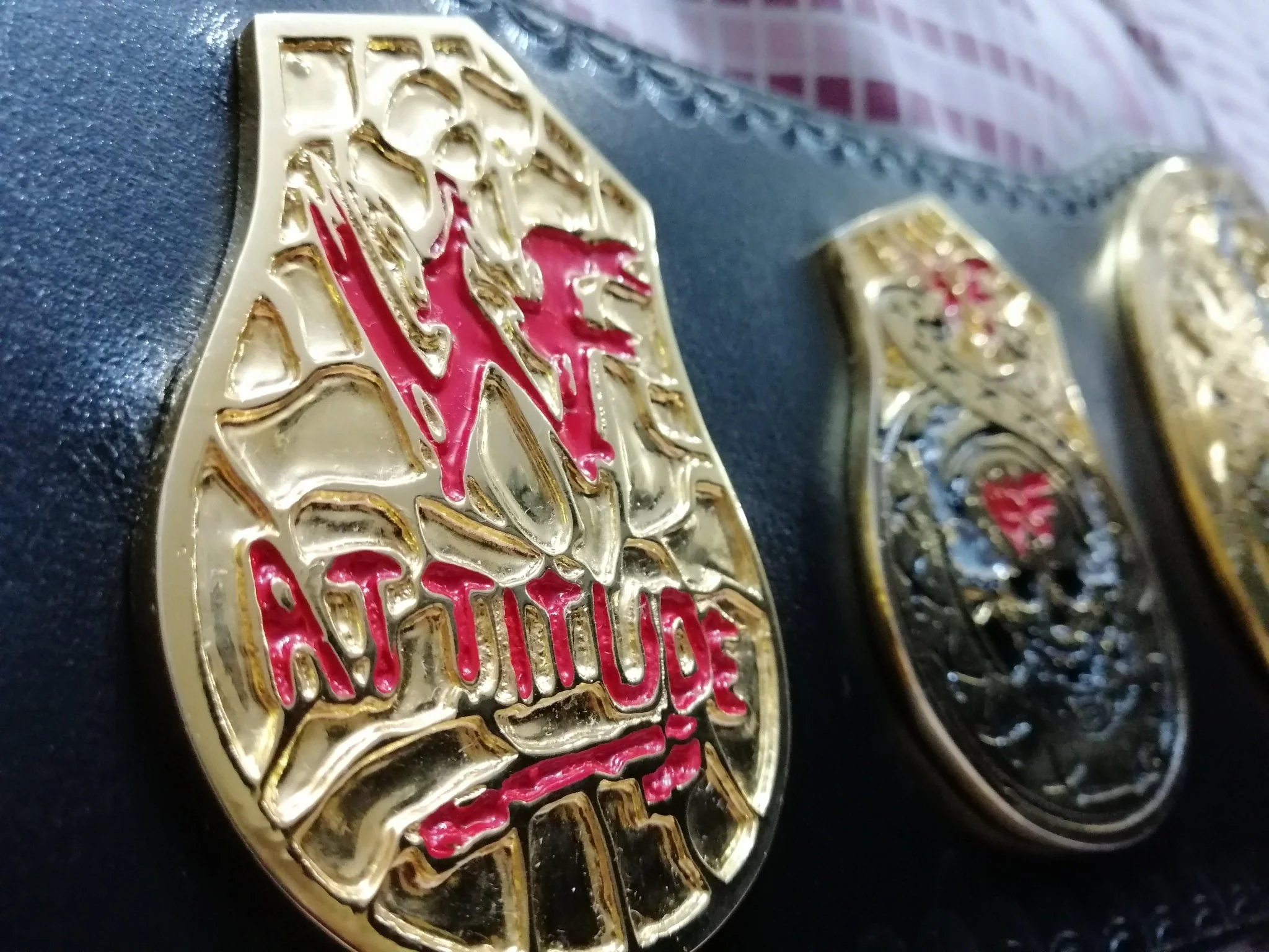 WWF STONE COLD SMOKING SKULL 24K GOLD Championship Belt - Image 4