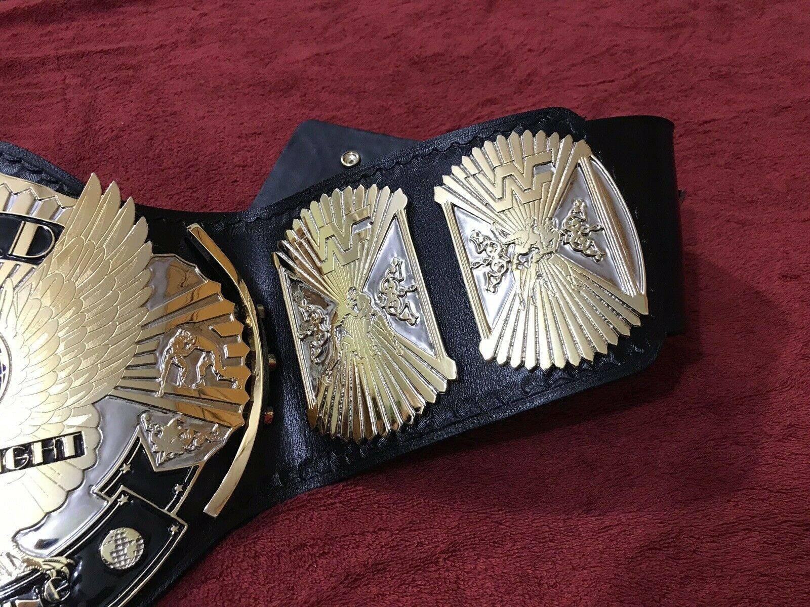 WWF WINGED EAGLE DUAL PLATED 24K GOLD Championship Title Belt - Image 5