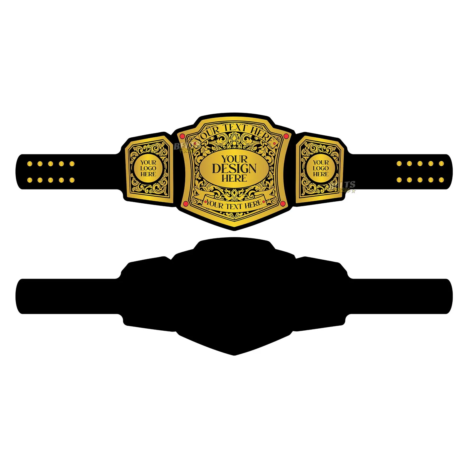 Custom Design Wrestling Championship Belt back side