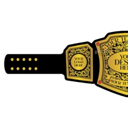 Custom Design Wrestling Championship Belt side plate